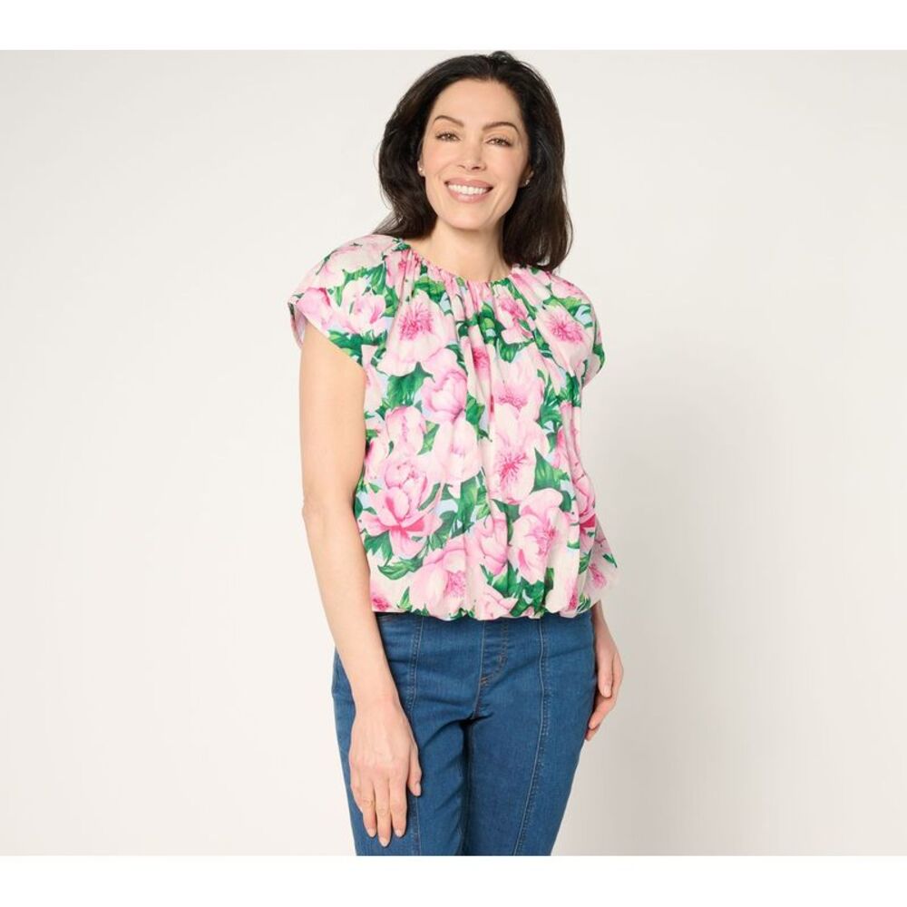 Carla Rockmore Collection Women's Top Plus Sz 1X 100% Cotton Pink